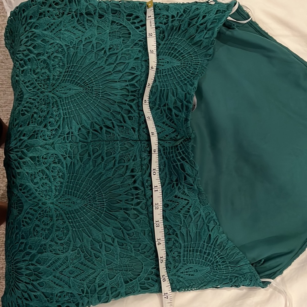 Lulus Lucky in Lace Emerald/Forest Green Lace Halter Midi Dress - Picture 10 of 13